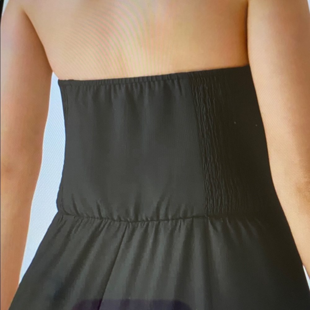 LARGE.  HALARA HALTER BACKLESS SHIRRED BUTTON WIDE LEG JUMPSUIT - Picture 5 of 11